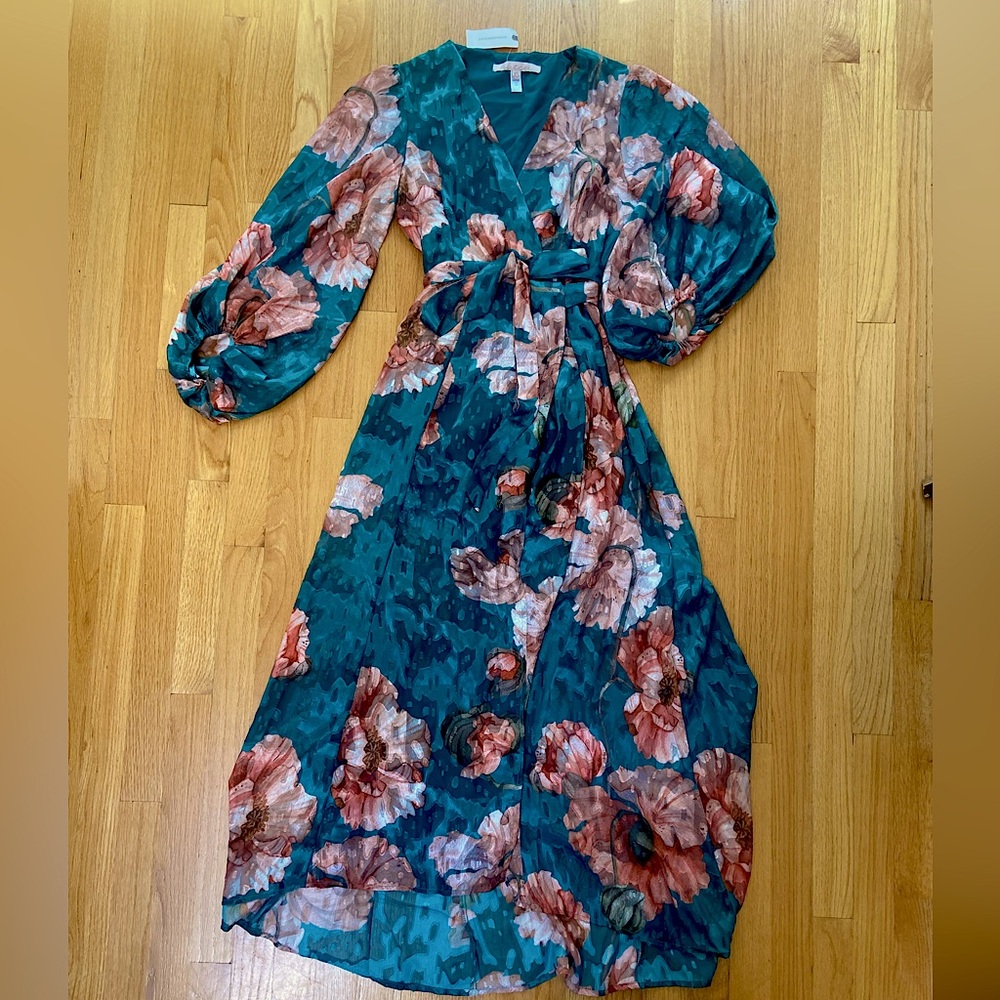 Anthropologie wrap around long dress